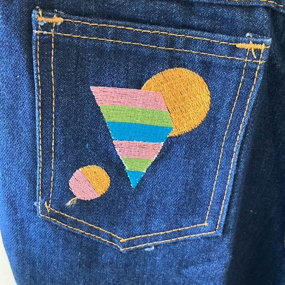 Vtg 1980s NWT Unworn Sugartime Embroidered Back Pockets Girls Denim Jeans Sz 12 - Picture 6 of 9